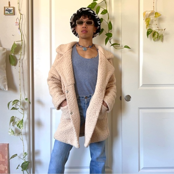Cream C&C Teddy Coat - Picture 1 of 5